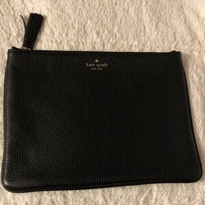 Kate Spade Black Textured Pouch/Clutch